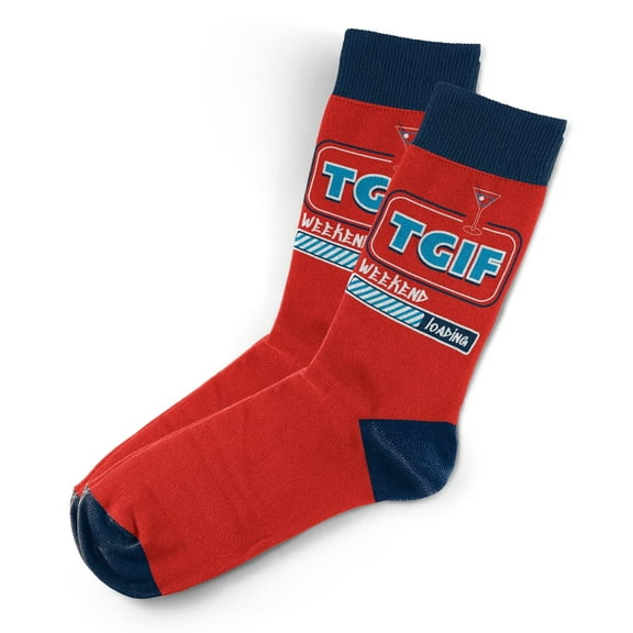 Sillies Socks TGIF Socks - Funny Novelty Unisex Sock Set, Woven Art, Fun Unique Patterns And Designs