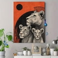 thumbnail image 4 of UXIEQU Lion Family Canvas Wall Art Print 15.75x11.81 Inches, 4 of 8
