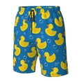 thumbnail image 4 of Balery Rubber Duck Traje de Baño Estilo Hawaiano para Hombre, Shorts de Secado Rápido con Bolsillos-X-Large, 4 of 6