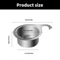thumbnail image 3 of Kitchen Organizer Basket Sink Basket Durable Stainless Steel Kitchen Strainer Basket Practical Sink Corner Drain, 3 of 5