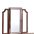 thumbnail image 4 of Benzara Thuy Faux Leather & Wood Vanity Desk Set with Stool in Black/Brown, 4 of 5
