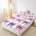 thumbnail image 4 of Feelyou Watercolor Ribbon Teen Twin Sheet Sets, Love Heart Bowknot Bedding, 3 Pieces, 4 of 7