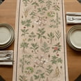 thumbnail image 5 of Table Runners 108 Inches Long Dress Scarves, Vintage Botanical Farmhouse Coffee/Dining/Kitchen Table Runner for Living Room, Country Herbs Leaves Plants Flowers Brown 13x108 Inch, 5 of 9