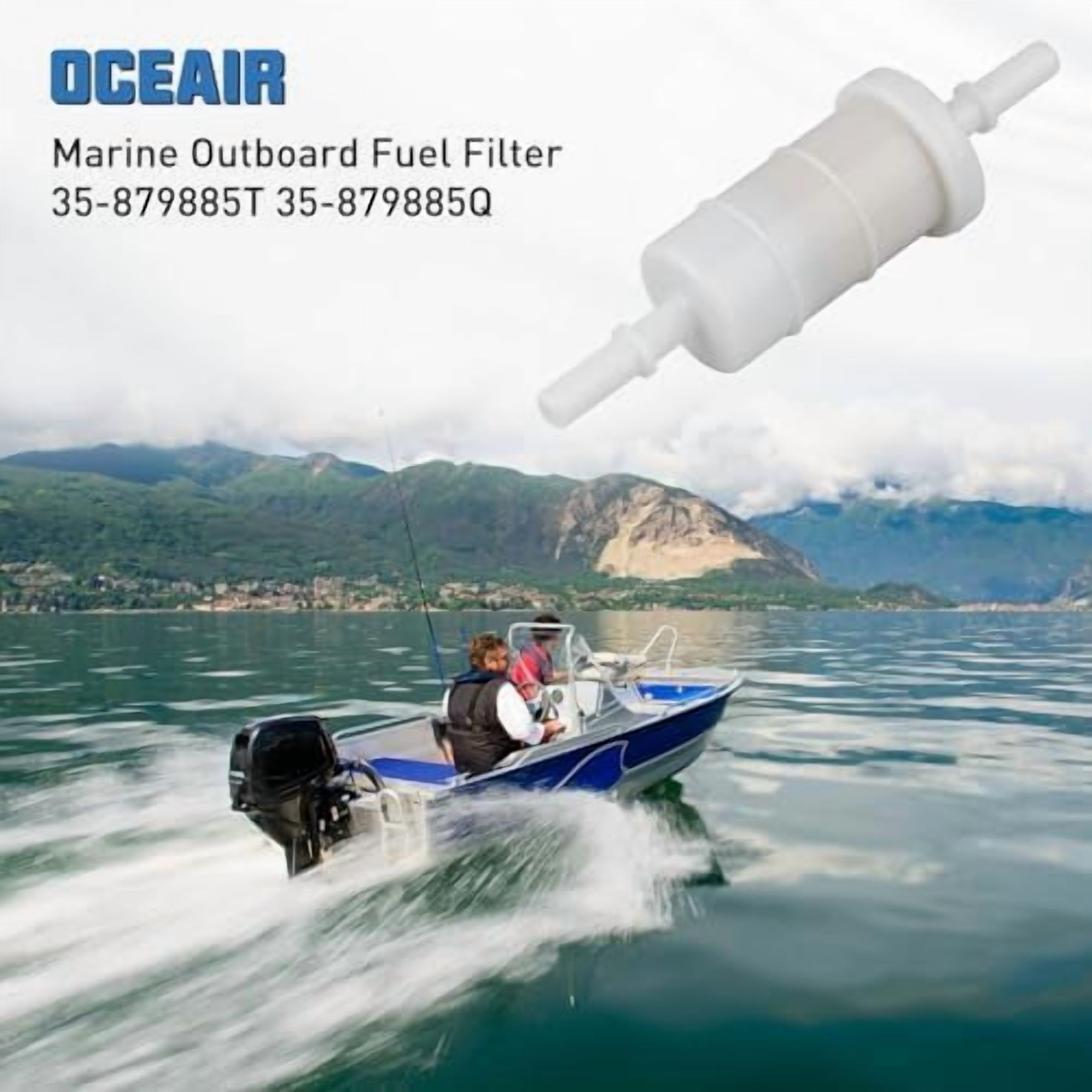 879885Q in-line Fuel Filter for Mercury ＆ Mariner Outboards 4 Stroke 5/16"  Pack of 2