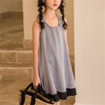thumbnail image 3 of Vedolay Maxi Dress Girls Ruffle Sleeve Swiss Dot Dress Stretchy A-Line Flutter Sleeve Casual Dress,Black 9-10 Years, 3 of 5