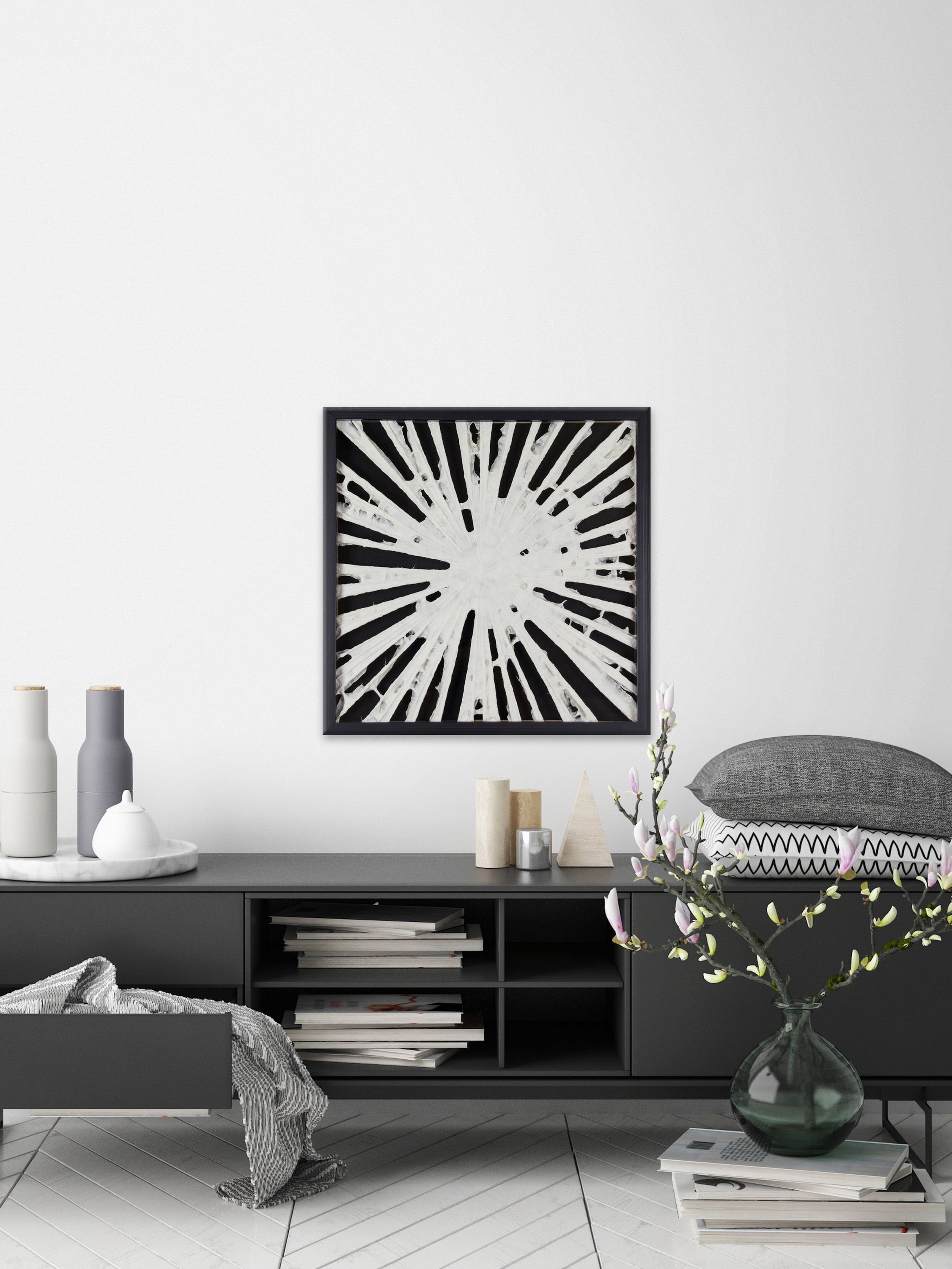 White Burst Paper Art