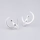 thumbnail image 2 of Pendientes de diseño gato en la luna de plata 925 para mujer, estilo artesanal, joyería para las orejas, 2 of 5