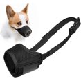 thumbnail image 1 of GFDYREE Dog Muzzle Anti Biting Barking and Chewing with Comfortable Mesh Soft Fabric and Adjustable Strap, Suitable for Small, Medium and Large Dogs(Black,M), 1 of 7