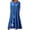 Blue, variant on AOOCHASLIY Ladies Dresses V Neck Short Sleeve Loose Summer Flowy Mini Dress