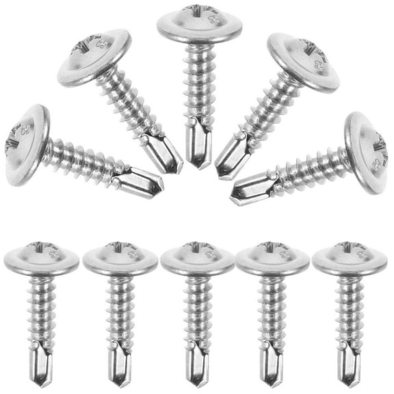 HOMEMAXS 100pcs Sheet Metal Screw Flat Head Self Tapping Wood Screw Small Screw Accessory