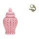 thumbnail image 1 of Jarrón de jengibre de con tapa para arreglos florales y decoración de fiestas. Mini estatua china de latón, adorno para mascota de té para e, 1 of 8