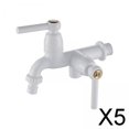 thumbnail image 1 of 5x Grifo de Agua para Lavadora, Repuesto de Grifo de Baño G1/2 con Válvula de Salida, Grifo Montado en La Pared, Grifo de Jardín para Fregadero, Balcó 5 piezas, 1 of 8