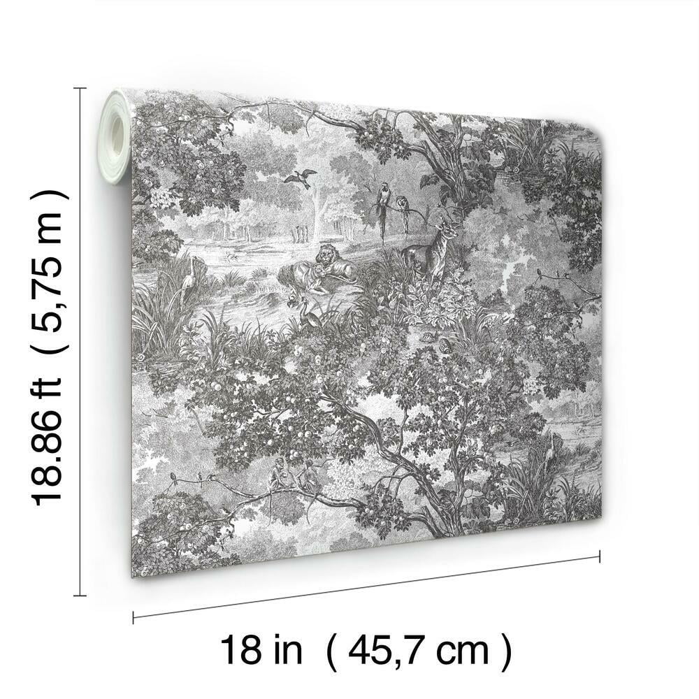 Jungle Toile Peel and Stick Wallpaper