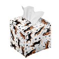thumbnail image 6 of ZUXONGSY Dachshund Square Tissue Box Covers PU Leather Household Tissue Holder Decorative Tissue Case Waterproof Tissue Cover for Bathroom Home Indoor Decor Accessories, 6 of 7