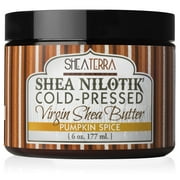 Angle View: Shea Terra Organics 100% Organic Cold-Pressed Virgin Shea Butter – Pumpkin Spice | Natural Anti-Aging Daily Skin, Nails & Hair Cream to Soften Dry Skin, Reduce Wrinkles & Stretch Marks – 6 oz