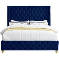 thumbnail image 5 of Meridian Furniture Savan Navy Velvet Full Bed, 5 of 22