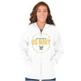 thumbnail image 4 of US Navy Logo Anchors Aweigh Est 1775 Zip Up Hoodie Men's Women's Brisco Brands M, 4 of 6