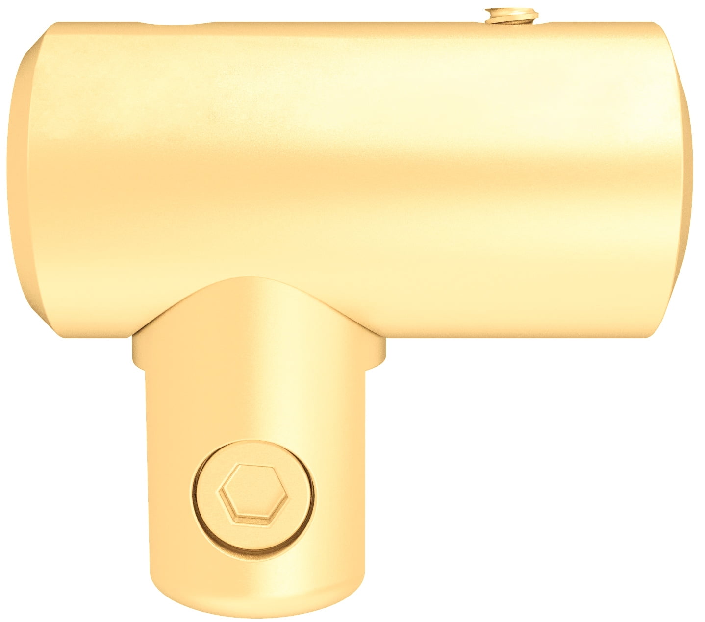 CRL S5BR Polished Brass Support Bar U-Bracket for 3/8" and 1/2" Glass