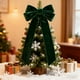 thumbnail image 5 of Cinta de terciopelo verde de 5 yardas | Lazo para envolver regalos navideños | Cinta de satén flocado para decoración de mesas de fiesta | Anchos de 1 a 4 cm, 5 of 5