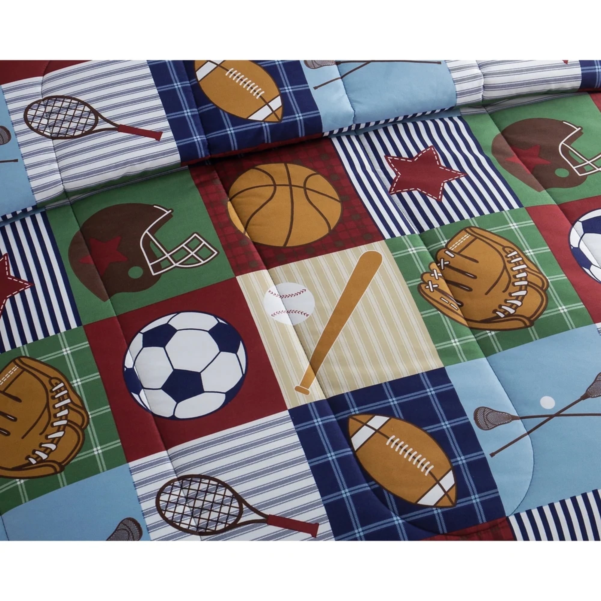 ALEX + BELLA Comforter Set Navy Sports Microfiber,Twin, 3 Piece