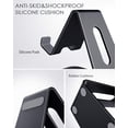 thumbnail image 7 of CreaDream Phone Stand for Desk, Cell Phone Stand Holder, Aluminum Desktop Stand Compatible with Switch, All Smart Phones, iPhone  16 15 14 13 12 Pro Max Mini-Black, 7 of 7