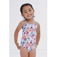 thumbnail image 2 of Marvel Avengers Spider-Man Captain America Racerback UPF 50+ One Piece Bathing Suit Logo Toddler to Little Kid, 2 of 5