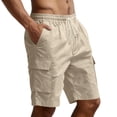 thumbnail image 3 of LWavelet Cargo Athletic Shorts Men Drawstring Elastic Waist Hiking Shorts Outdoor Classic Tactical Shorts with Multi Pockets, 3 of 6