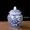 H-b(350ml), variant on Blue and White Ceramic Tea Canister with Airtight Lid, Traditional Floral Pattern Food Storage Jar for Tea, Coffee, Sugar, Spices, Home Kitchen Decor