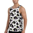 thumbnail image 2 of Pofeuu Daisies Flowers Print Men's Workout Tank Tops Sleeveless Muscle Gym Shirt Quick Dry-Large, 2 of 7