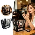 thumbnail image 2 of Clear Makeup Cosmetic Organizer Bag, 1 Pcs Tote Bag Waterproof Transparent for Cosmetics, Portable Zipper Storage Pouch for Travel Bathroom, Zippered Toiletry Bag (7.09 Inch), 2 of 7