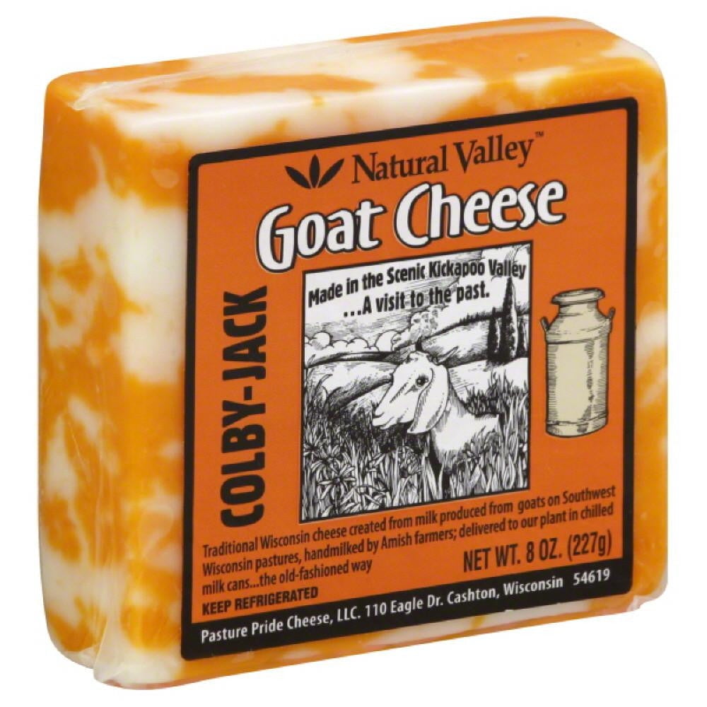 (12 Pack) Natural Valley Colby Jack Goat Cheese, 8oz