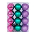 thumbnail image 3 of Vickerman 3" Pink, Teal, and Lavender Ornament Assortment, 24 per box., 3 of 3