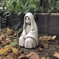thumbnail image 3 of Spooky Ghost Garden Sculpture Halloween Adorable White Ghost Create Atmosphere Fun Decorative Ornament, 3 of 10