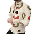 thumbnail image 2 of COSFO Christmas Men's Button Down Shirts Collared Funny Long Sleeve Shirts Casual Party Vacation Classic Fit Men Shirts, 2 of 8
