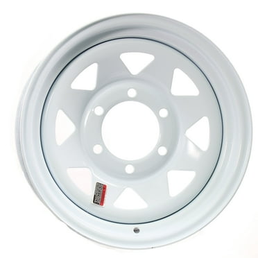 eCustomrim Trailer Rim 15 in. White Spoke Wheel 15X6 15 x 6 in. 6 Lug Hole Bolt