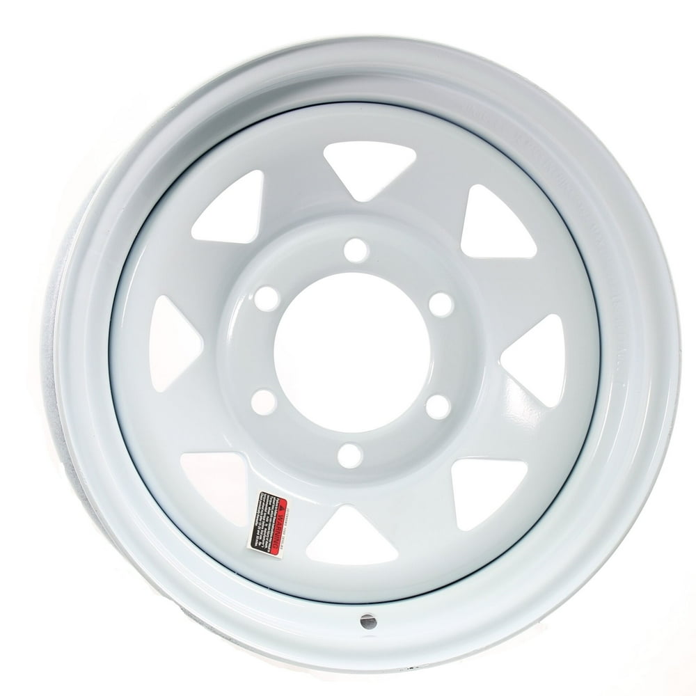 2Pk eCustomrim Trailer Rim 15 in. White Spoke Wheel 15X6 15 x 6 in. 6