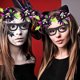 thumbnail image 4 of Decoración de Halloween, gafas decorativas de Halloween, accesorios de disfraces personalizados para fiestas espeluznantes, bolas de filamento de lluvia, flecos coloridos, monturas de gafas de calaver, 4 of 6