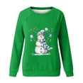 thumbnail image 5 of Jsaierl Merry Christmas Sweatshirts Womens Cute Snowman Print Sweatshirt Loose Fit Pullover Sweater Tops Round Neck Dressy Casual Long Sleeve Shirts Christmas Costume, 5 of 5
