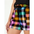thumbnail image 3 of Joyspun Women's Flannel Sleep Shorts, Sizes XS to 3X, 3 of 5