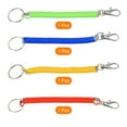 thumbnail image 3 of Uxcell 6.7" Spiral Retractable Spring Coil Keychain, 4 Pack, Red Yellow Blue Green, 3 of 6