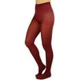 thumbnail image 5 of ToBeInStyle Women's Opaque Solid Color Nylon Tights Pantyhose Hosiery - Burgundy - One Size, 5 of 6