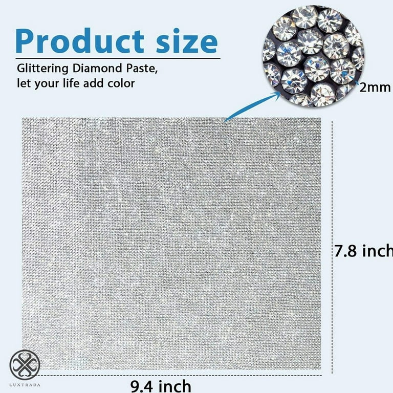 Rhinestone Sheets Self Adhesive Glitter Gem Stickers Bling Wrap Diamond  Stickers for Crafts Gifts Car Bling Stickers