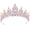 Purple, variant on Gold Rhinestone Princess Crown Headband Queen Tiara Hairband Crystal Wedding Bridal Shower Hair Ladies Birthday Elegant Bride Engagement Accessories for Women Purple -