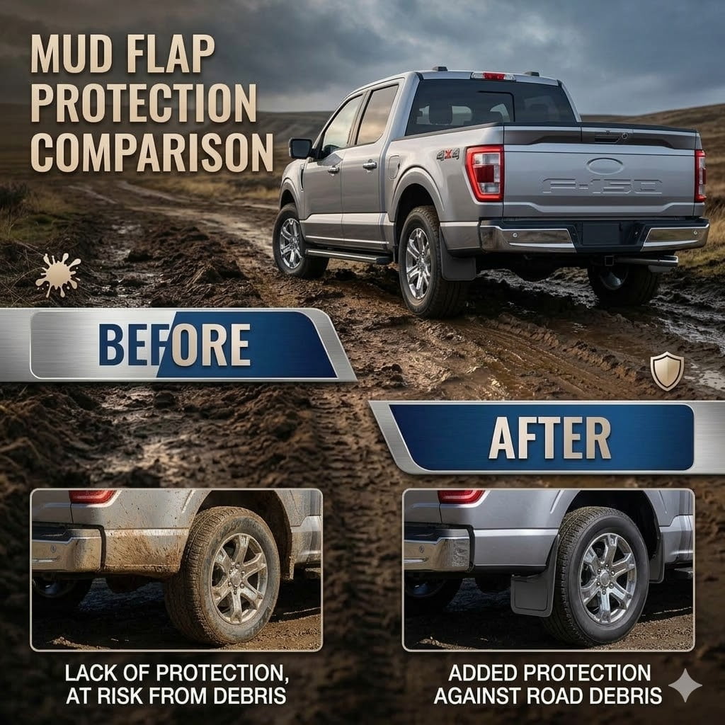 FORD F150 mud flaps FORD F150 Accessories All-Weather Mud Guard Body Kits for FORD F150 2021-2026
