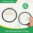 thumbnail image 2 of Uxcell 2 Inch Metal O Ring, 4 Pcs Seamless Solid 304 Stainless Steel Rings for DIY Crafts Bags Dream Catcher Dog Leashes Wall Plant Hangers, Black 4mm x 50mm, 2 of 7
