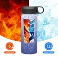 thumbnail image 6 of Bingfone Glittering Blue Purple Print 18oz Sports Insulated Kettle With Straw, Leakproof & BPA Free, Drinking Sports Water Bottle for Fitness, Gym & Outdoor, 6 of 8
