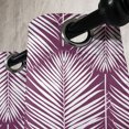 thumbnail image 3 of Ambesonne Palm Leaf Grommet Curtain, Plum Tropic Leaves Exotic, 50"x108", Plum and White, 3 of 5