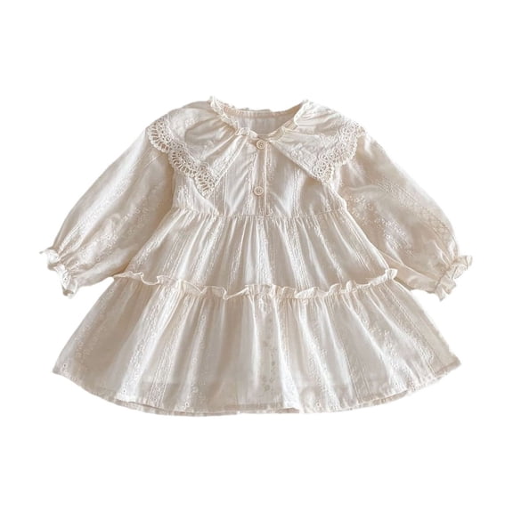 MEZZALL Girls Summer Casual Dress With Floral Print And Ruffle Sleeves For Toddler And Kids Party O-Neck Relaxed Fit Dresses