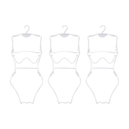 Fiocias 3 Pieces Bikini Hangers Swimsuit Hangers Space Saving Holder Top Swivel Hook for Women