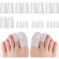 thumbnail image 1 of 16 protectores de gel para dedos de los pies, protectores de silicona para hombres y mujeres para correr y caminar. Previenen ampollas, callos, dedos doloridos y dedos en martillo., 1 of 5